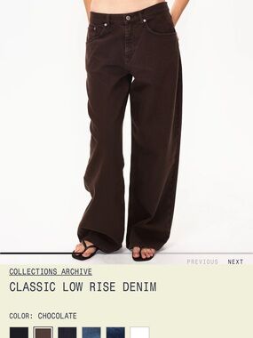 Classic Straight-Leg Jeans in Chocolate